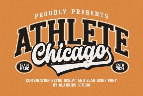 Chicago Athlete: A Retro Sporty Font for Dynamic Designs
