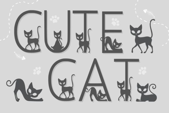 Cute Cat Font: A Charming Typeface for Minimalist Designs