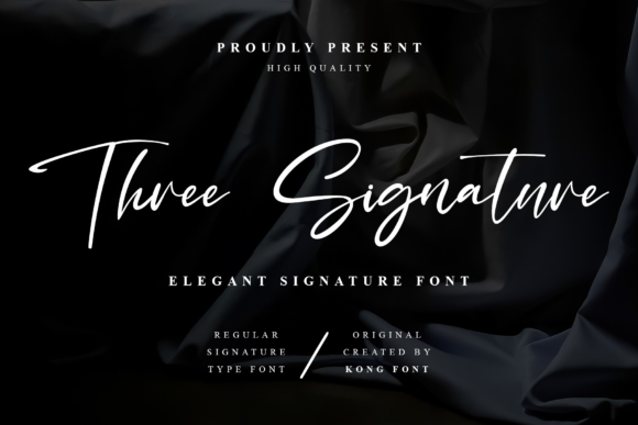 Discover Three Signature: A Playful Handwritten Font for Creative Projects