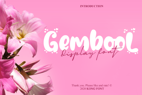 Gembool: A Playful Handwritten Font for Creative Projects