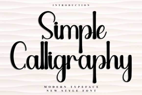 Simple Calligraphy: A Festive & Happy Typeface