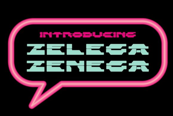 Zelega Zenega: A Futuristic Display Typeface
